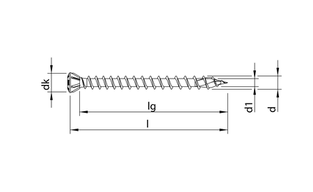 HECO-TOPIX-plus 3,5 x 60, floorboard screw, raised countersunk head, T-Drive, VFT, A3K, 500 pcs. HC-60348 1