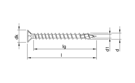 HECO-TOPIX-plus 4,5 x 50, wood panel screw, countersunk head, HECO-Drive, VFT, A3K, 200 pcs. HC-60722 1