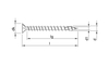 HECO-TOPIX-plus 4,5 x 40, wood panel screw, countersunk head, HECO-Drive, VFT, A3K, 500 pcs. HC-62107 1