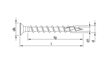 HECO-TOPIX-plus 4,5 x 40, fitting screw, countersunk head, HECO-Drive, VFT, A3K, 500 pcs. HC-60694 1