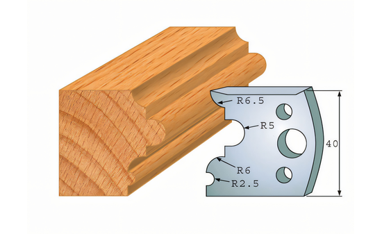 Pair of profiling knives 036 I-F026-036