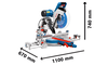 BOSCH GCM 12 GDL Professional cross-cut and mitre saw B-0-601-B23-600 1