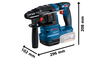 BOSCH GBH 18V-22 Professional cordless hammer drill with SDS plus B-0-611-924-003 2