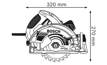 BOSCH GKS 65 GCE Professional portable circular saw B-0-601-668-901 2