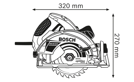 BOSCH GKS 65 GCE Professional portable circular saw B-0-601-668-900 1