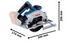 BOSCH GKS 18V-57-2 Professional cordless circular saw B-0-601-6C1-202 1