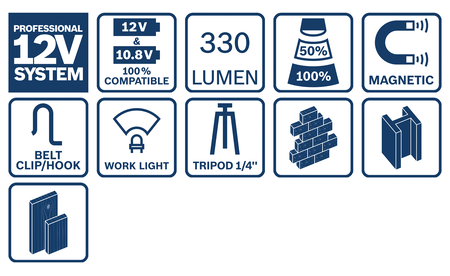 BOSCH GLI 12V-330 Professional cordless light B-0-601-4A0-000 2