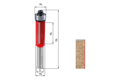 Flush Trim Bit D9.53 FR-42-10208P 1