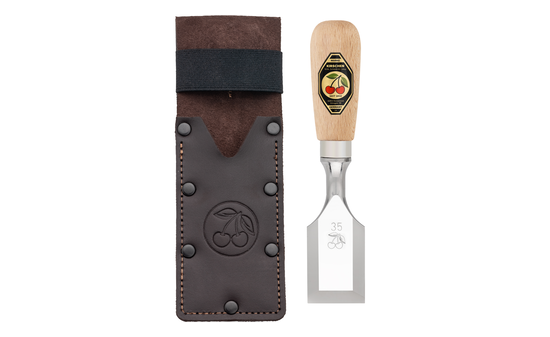 2 Cherries short chisel in leather holster, 35 mm KI-1158000