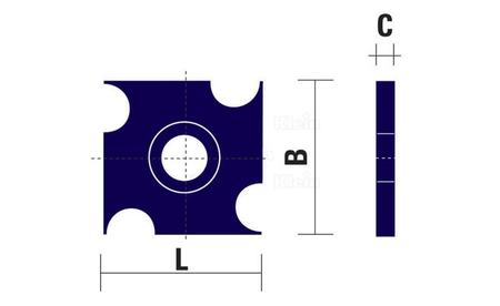 Reversible blade DIA 18 x 18 x 1.95 mm KLE-Z055-020-NKD 1