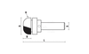 Cove bit with upper ball bearing guide for Corian R10 KLE-E342-286-R 1