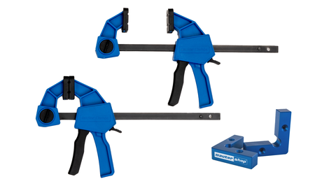 90° Angle clamp set with 4 one-hand clamps, 71mm SET-4XOHCM-PSC3